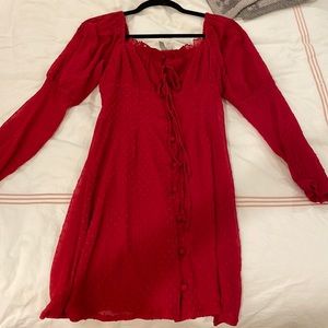 red dress